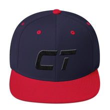 Connecticut - Flat Brim Hat - Black Embroidery - CT - Many Hat Color Options Available