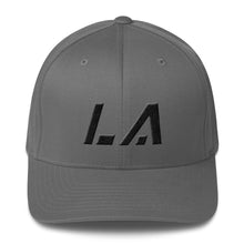 Louisiana - Structured Twill Cap - Black Embroidery - LA - Many Hat Color Options Available