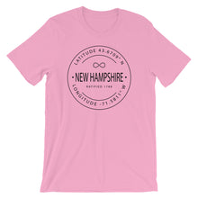New Hampshire - Short-Sleeve Unisex T-Shirt - Latitude & Longitude