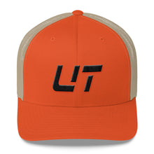 Utah - Mesh Back Trucker Cap - Black Embroidery - UT - Many Hat Color Options Available