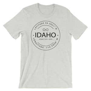 Idaho - Short-Sleeve Unisex T-Shirt - Latitude & Longitude