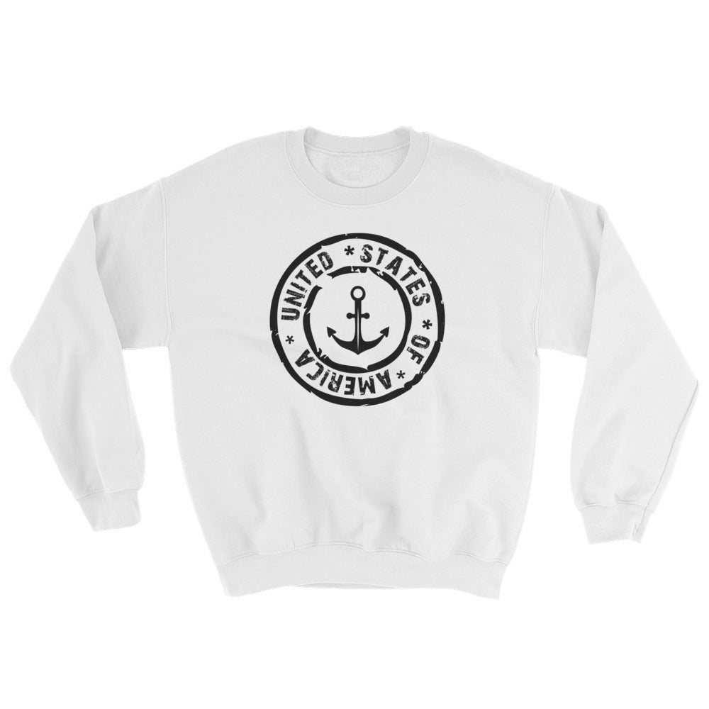 USA Designs - Crewneck Sweatshirt - Anchor