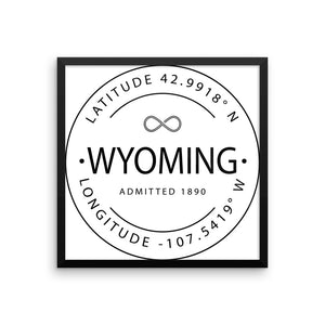 Wyoming - Framed Print - Latitude & Longitude