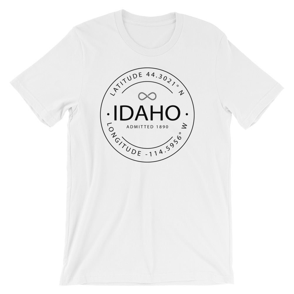 Idaho - Short-Sleeve Unisex T-Shirt - Latitude & Longitude