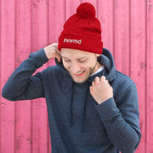 Margo's Collection - #wwmd (what would Margo do) - White Embroidery - Pom-Pom Beanie - Different hat colors available