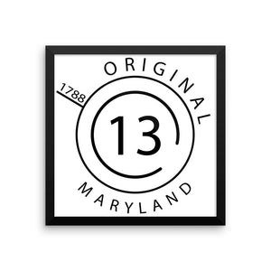 Maryland - Framed Print - Original 13