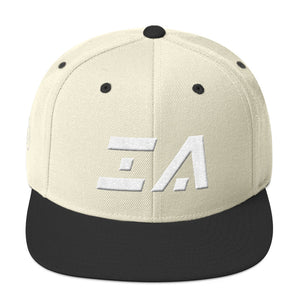 Iowa - Flat Brim Hat - White Embroidery - IA - Many Hat Color Options Available