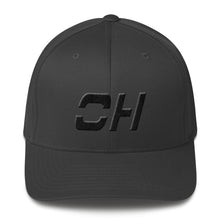 Ohio - Structured Twill Cap - Black Embroidery - OH - Many Hat Color Options Available