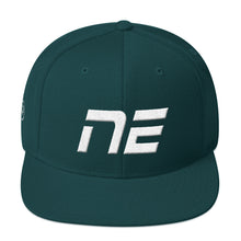 Nebraska - Flat Brim Hat - White Embroidery - NE - Many Hat Color Options Available