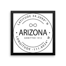 Arizona - Framed Print - Latitude & Longitude