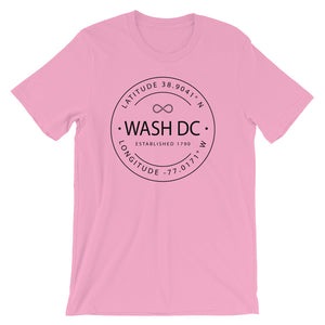 Washington DC - Short-Sleeve Unisex T-Shirt - Latitude & Longitude