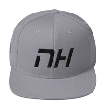 New Hampshire - Flat Brim Hat - Black Embroidery - NH - Many Hat Color Options Available