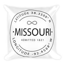Missouri - Throw Pillow - Latitude & Longitude