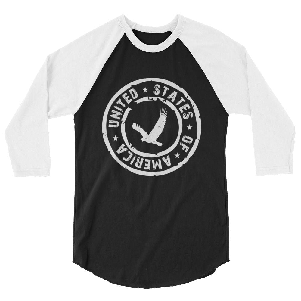 USA Designs - 3/4 Sleeve Raglan Shirt - Eagle