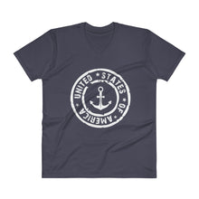 USA Designs - V-Neck T-Shirt - Anchor