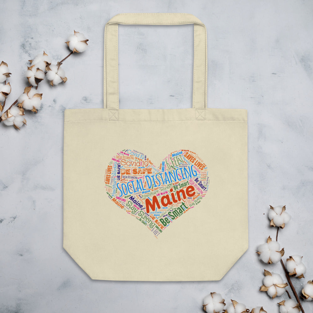 Maine - Social Distancing Tote Bag - Eco Friendly