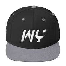 Wyoming - Flat Brim Hat - White Embroidery - WY - Many Hat Color Options Available