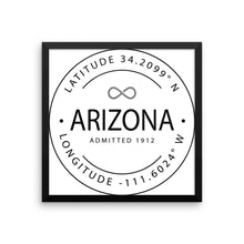 Arizona - Framed Print - Latitude & Longitude