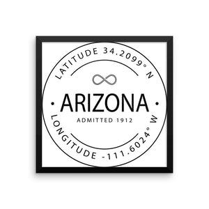 Arizona - Framed Print - Latitude & Longitude