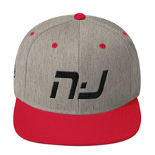 New Jersey - Flat Brim Hat - Black Embroidery - NJ - Many Hat Color Options Available