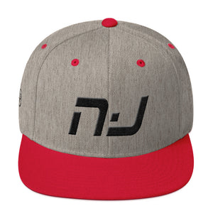 New Jersey - Flat Brim Hat - Black Embroidery - NJ - Many Hat Color Options Available