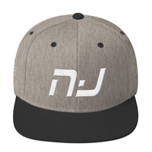 New Jersey - Flat Brim Hat - White Embroidery - NJ - Many Hat Color Options Available