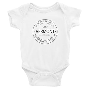 Vermont - Infant Bodysuit - Latitude & Longitude