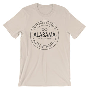 Alabama - Short-Sleeve Unisex T-Shirt - Latitude & Longitude