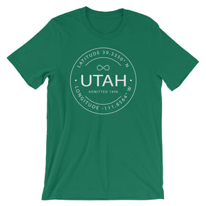 Utah - Short-Sleeve Unisex T-Shirt - Latitude & Longitude
