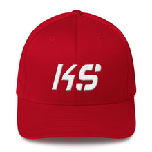 Kansas - Structured Twill Cap - White Embroidery - KS - Many Hat Color Options Available