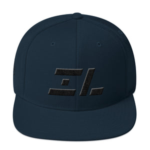 Illinois - Flat Brim Hat - Black Embroidery - IL - Many Hat Color Options Available