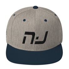 New Jersey - Flat Brim Hat - Black Embroidery - NJ - Many Hat Color Options Available