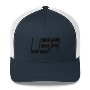 USA Designs - Embroidered Trucker Hat - USA