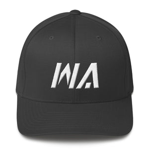 Washington - Structured Twill Cap - White Embroidery - WA - Many Hat Color Options Available