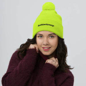 Margo's Collection - #putitdownformargo - Black Embroidery - Pom-Pom Beanie - Different hat colors available
