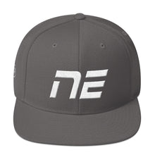Nebraska - Flat Brim Hat - White Embroidery - NE - Many Hat Color Options Available