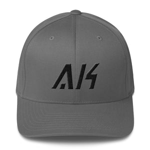 Alaska - Structured Twill Cap - Black Embroidery - AK - Many Hat Color Options Available
