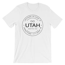 Utah - Short-Sleeve Unisex T-Shirt - Latitude & Longitude