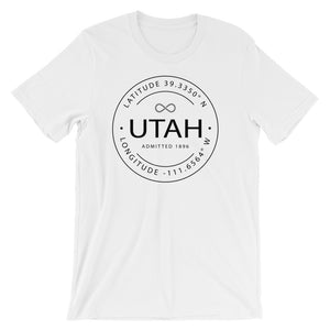 Utah - Short-Sleeve Unisex T-Shirt - Latitude & Longitude