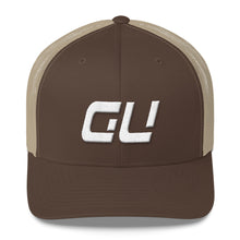 Guam - Mesh Back Trucker Cap - White Embroidery - GU - Many Hat Color Options Available
