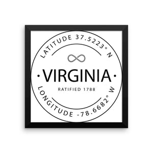 Virginia - Framed Print - Latitude & Longitude