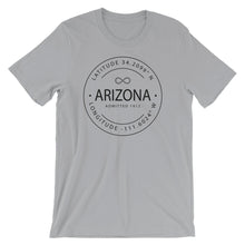 Arizona - Short-Sleeve Unisex T-Shirt - Latitude & Longitude