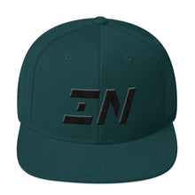 Indiana - Flat Brim Hat - Black Embroidery - IN - Many Hat Color Options Available
