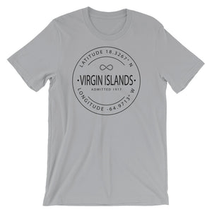Virgin Islands - Short-Sleeve Unisex T-Shirt - Latitude & Longitude