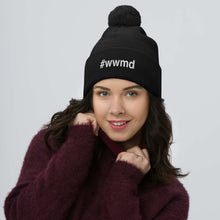 Margo's Collection - #wwmd (what would Margo do) - White Embroidery - Pom-Pom Beanie - Different hat colors available