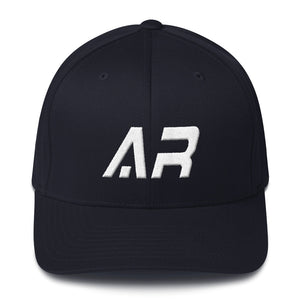 Arkansas - Structured Twill Cap - White Embroidery - AR - Many Hat Color Options Available