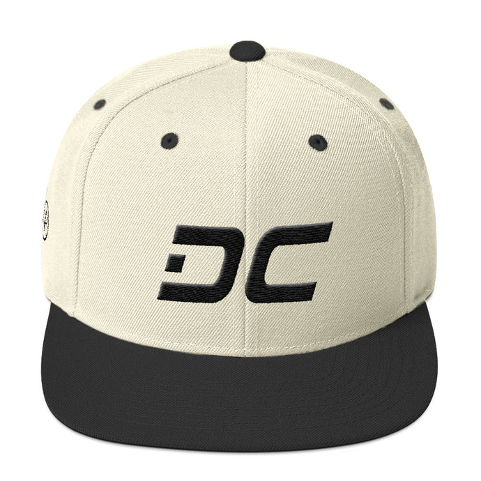 Washington DC - Flat Brim Hat - Black Embroidery - DC - Many Hat Color Options Available
