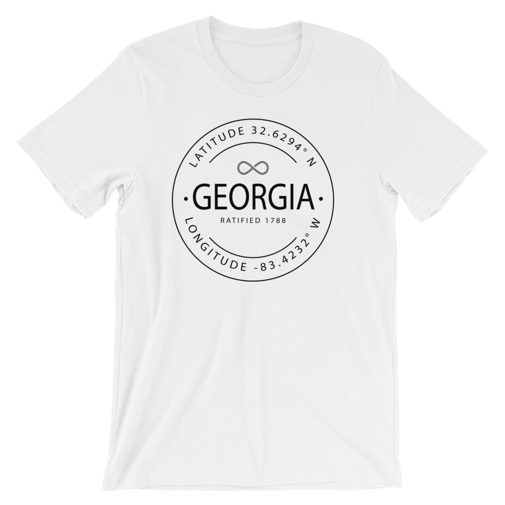 Georgia - Short-Sleeve Unisex T-Shirt - Latitude & Longitude