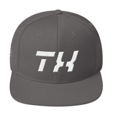 Texas - Flat Brim Hat - White Embroidery - TX - Many Hat Color Options Available