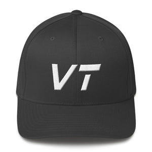 Vermont - Structured Twill Cap - White Embroidery - VT - Many Hat Color Options Available